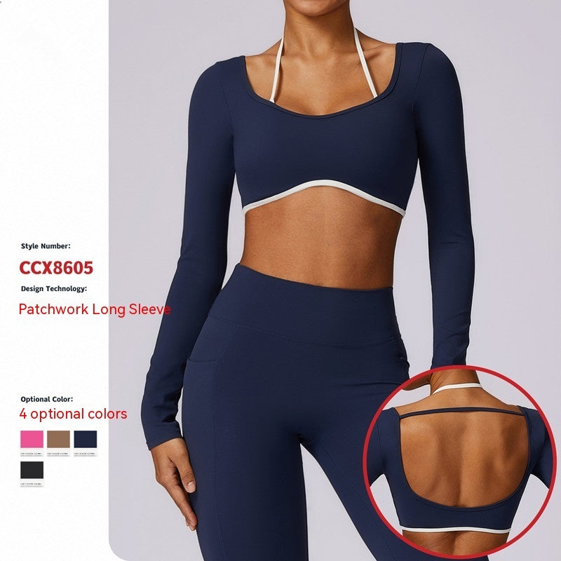 Quick-drying Beauty Back Yoga Clothing Top Long Sleeve Running Exercise T-shirt Long Sleeve Workout Clothes