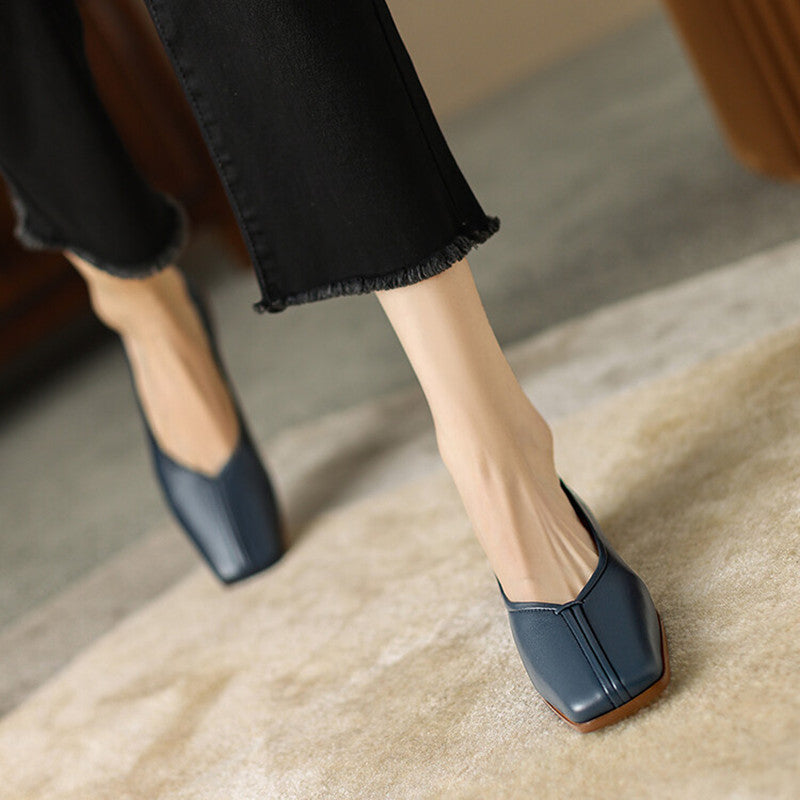 Simple Fashion Shallow Mouth Low Heel Lady Shoes