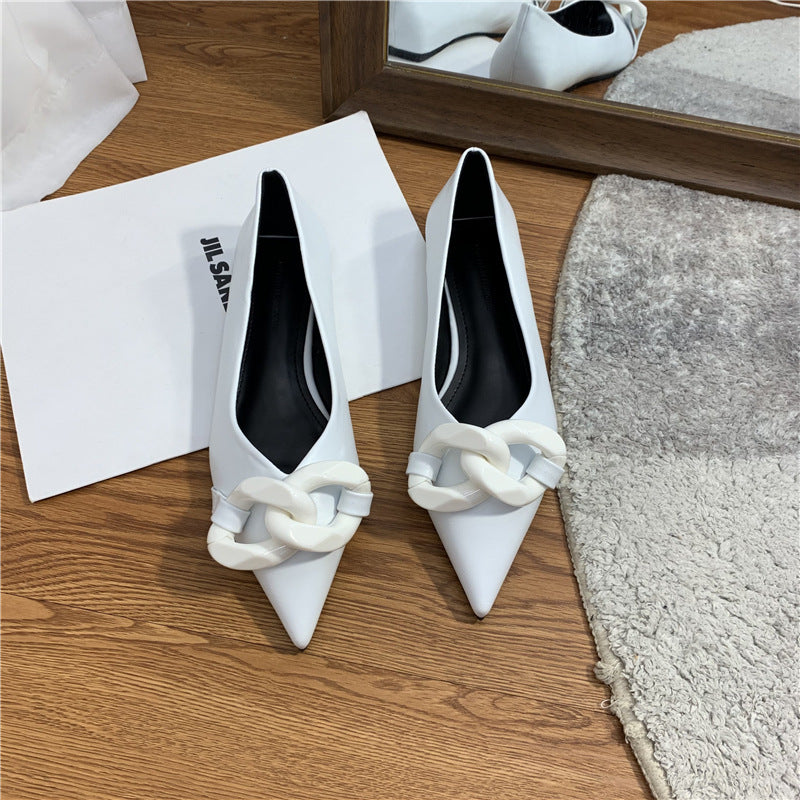 Comfortable Chain Professional Flat Shoes