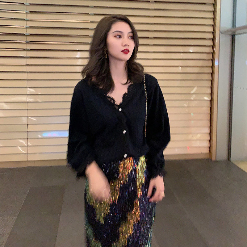 Scheming Shirt Western Style Loose Lace Top T-shirt