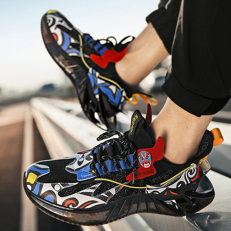 Fall Winter Men High-top National Fashion Sneakers Korean Style Trendy Plus Size Blade Popcorn Socks