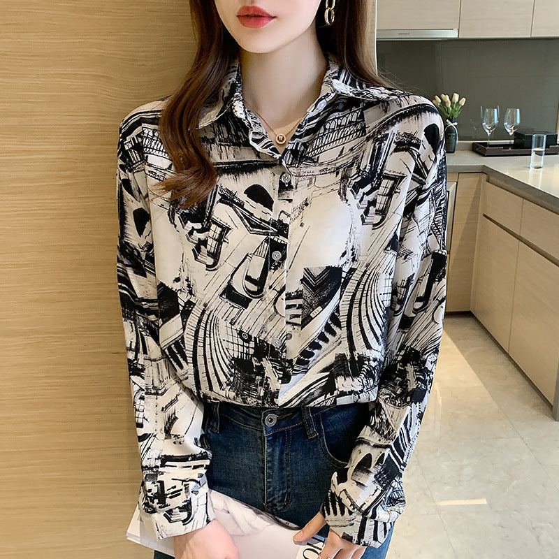 Design Sense Niche Temperament Long-sleeved Top