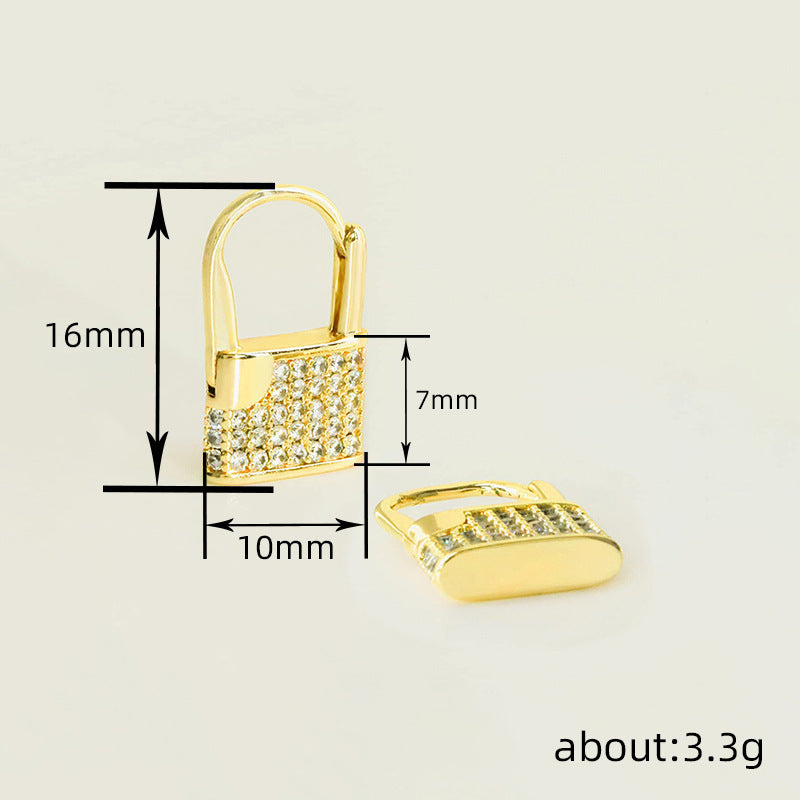 Lock Design Sense Earrings Fashion