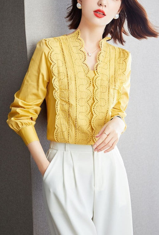 Spring French Blouse Design For Women
