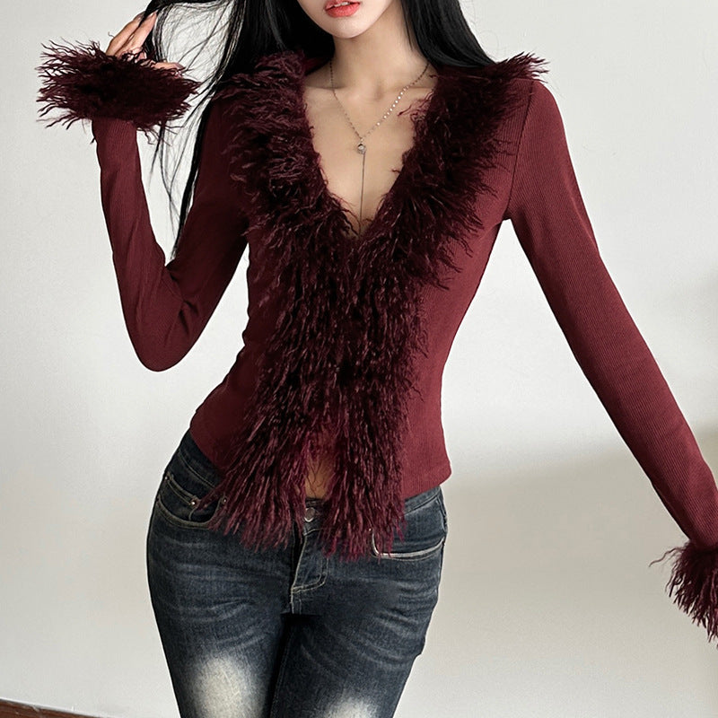 V-neck Cardigan Slimming Top For Women