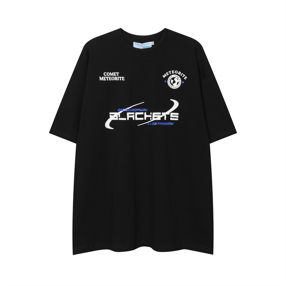 Street American Style Letter Print Short-sleeve T-shirt Fashion