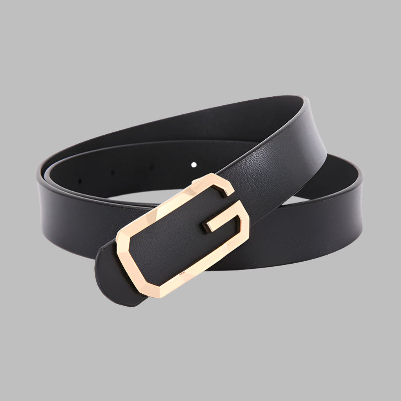 Belt Women's Genuine Leather Simple Smooth Buckle