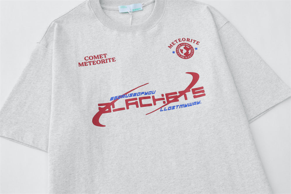 Street American Style Letter Print Short-sleeve T-shirt Fashion