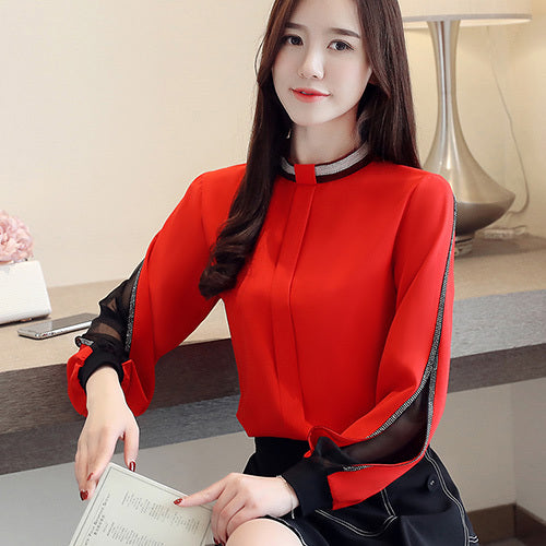 Chiffon ladies bottoming shirt