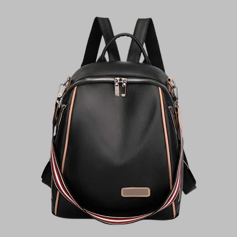 Large capacity pu ladies backpack