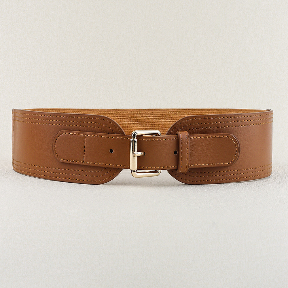 Elastic Waist Seal Square Pin Buckle All-match Fashion Belt