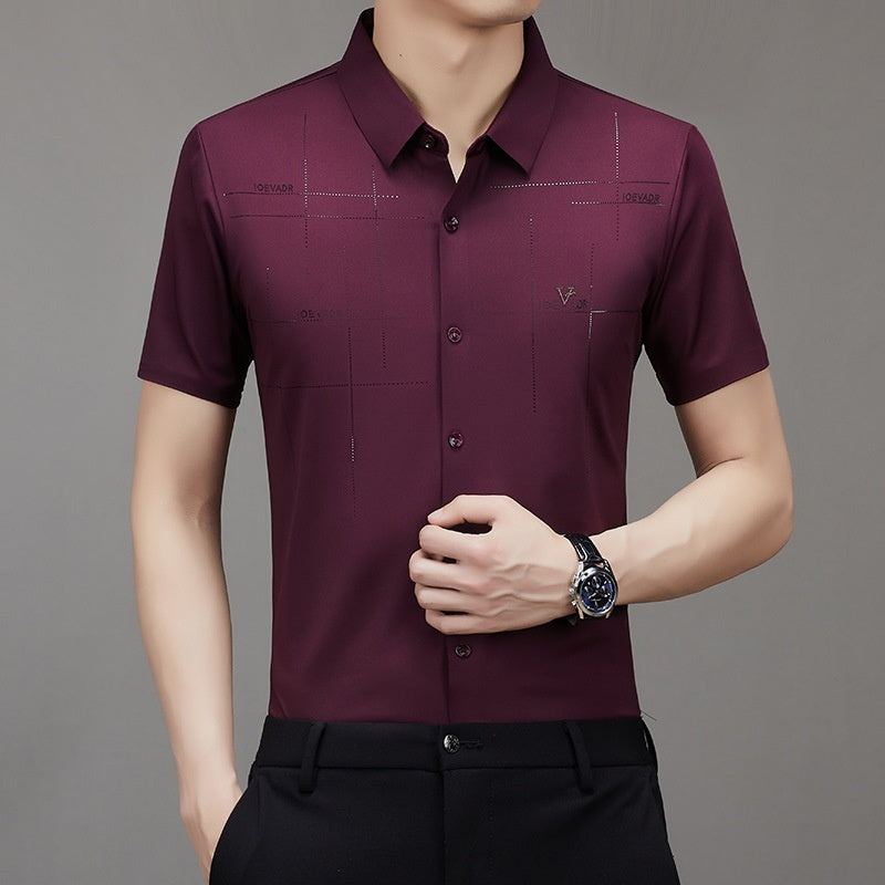 Summer New Men's Short-sleeved Shirt Seamless