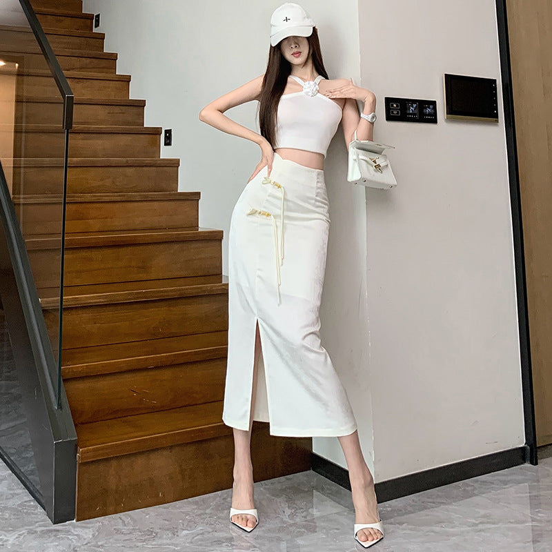 New Chinese Retro Jacquard Skirt For Women