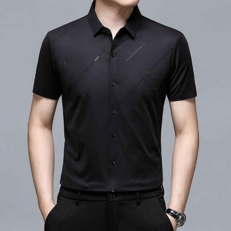 Summer New Men's Short-sleeved Shirt Seamless