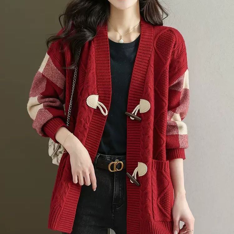 Women's Mid-length Knitted Cardigan Autumn And Winter