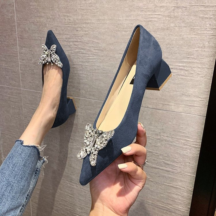 High Heels Design Sense Niche Temperament Elegant Thick Heel
