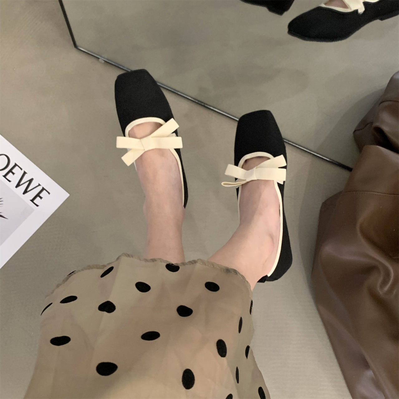 Women Shallow Cut Flat Sole Single Shoes