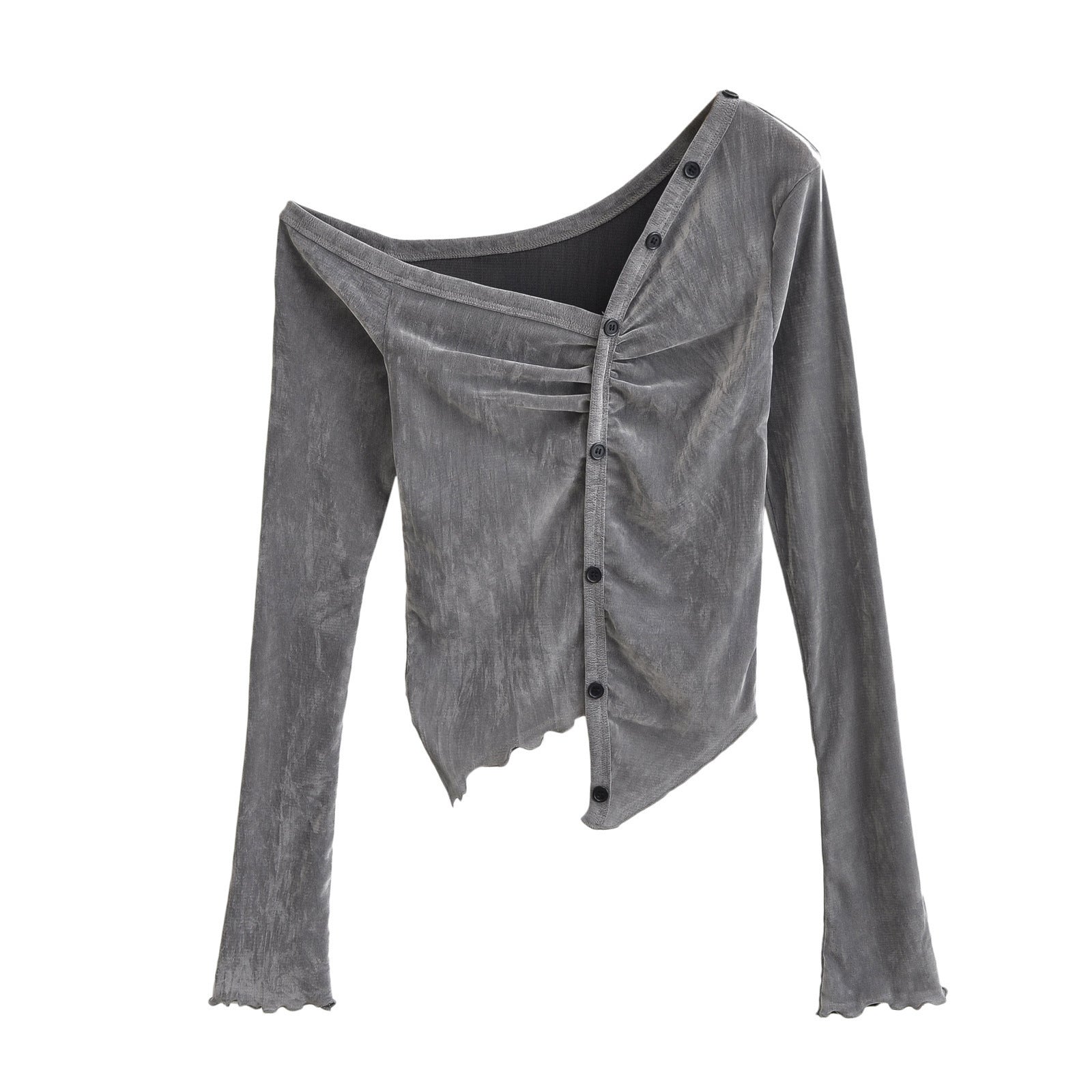 European And American Style Women's Slim Fit Irregular Top