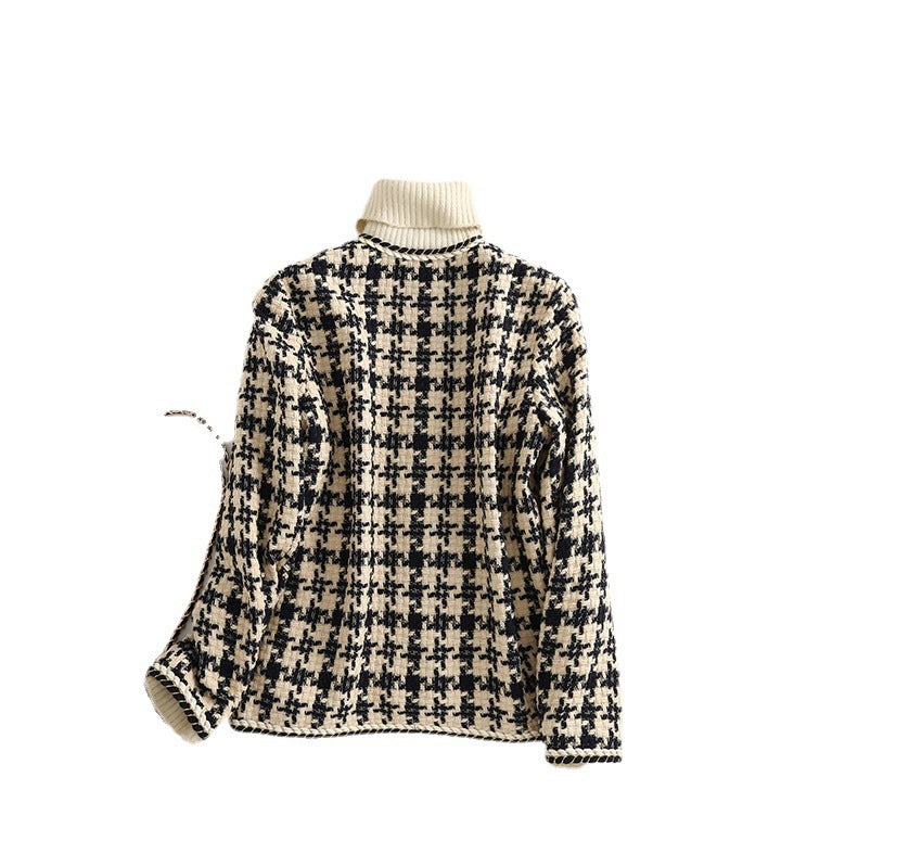 Classic Style Soft Tweed Coat For Women