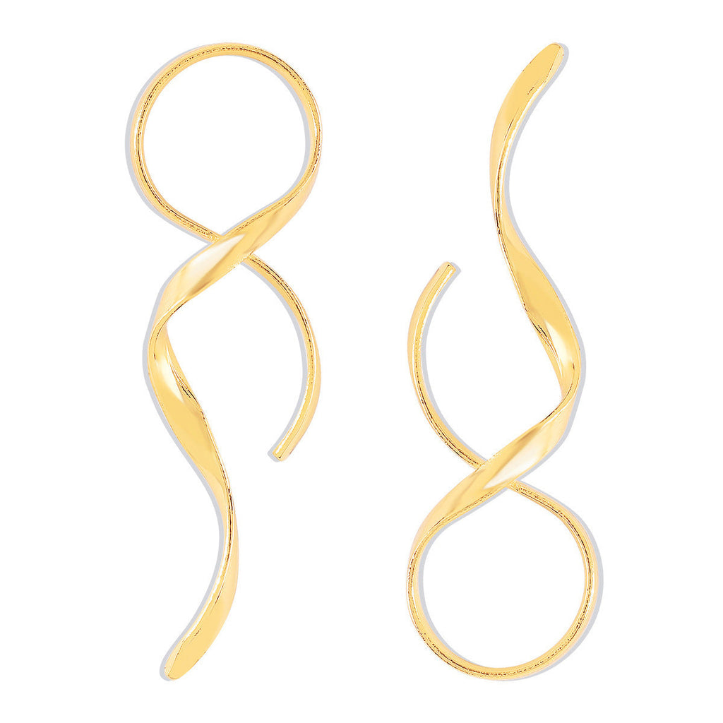 Line Simple Metal Earrings Asymmetric Fashion Earrings