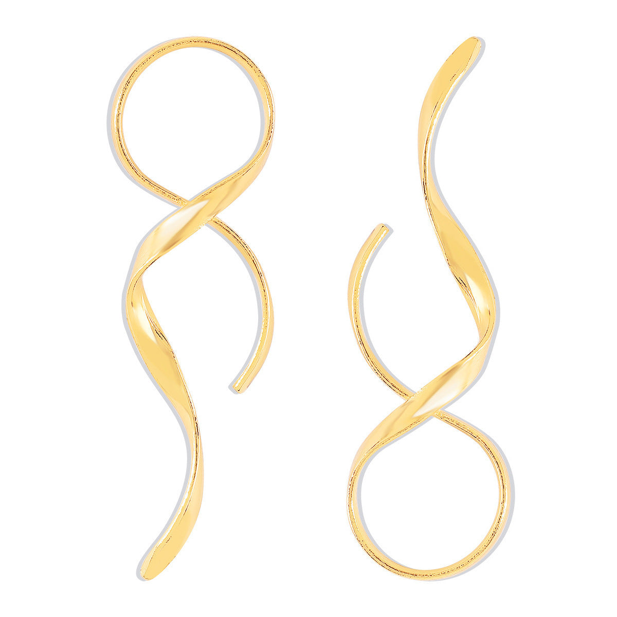 Line Simple Metal Earrings Asymmetric Fashion Earrings