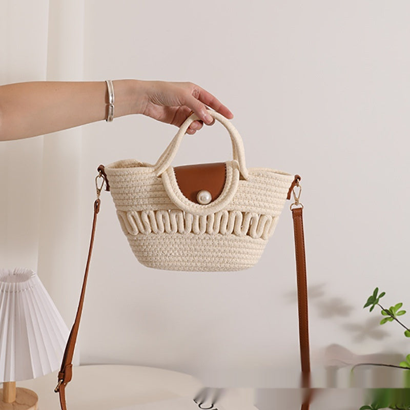 Weaving Hollow Crossbody All-matching Women's Bag