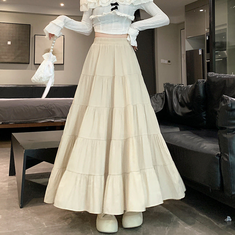 Spring And Summer High Waist Design Sense A- Line Skirt