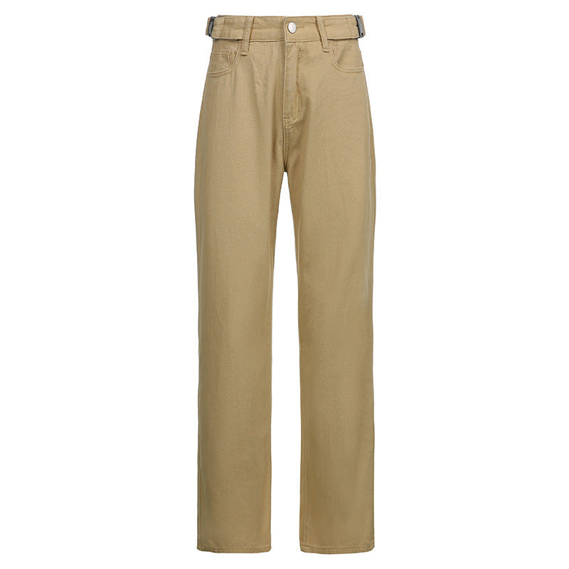 New Loose High-waist Straight-leg Casual Pants