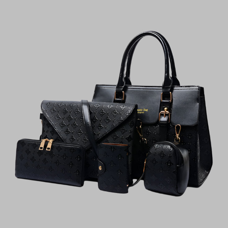 A set of Luxury Leather Handbags Black