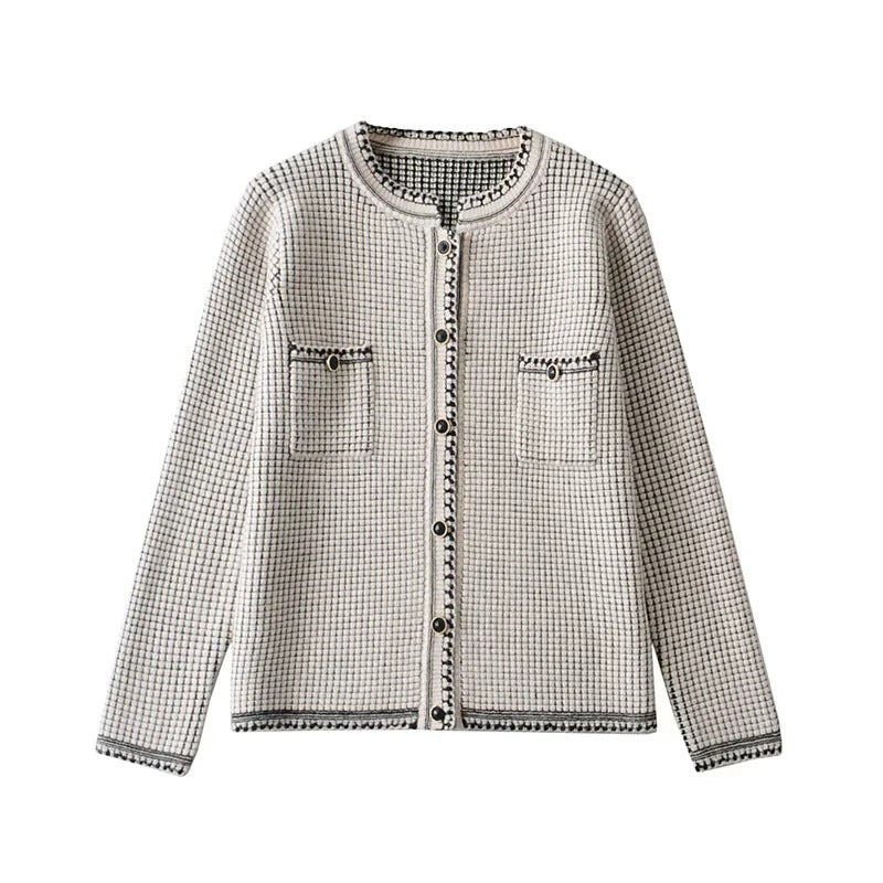 Temperament Commuter Ladies Style Fleece Knit Cardigan