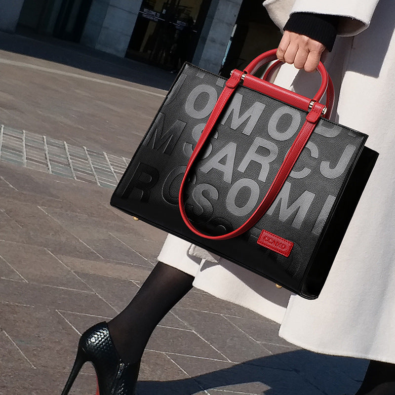 Female Large Capacity Top-Handle Bag Lady's Handbag Casual Tote Girl Messenger Bag