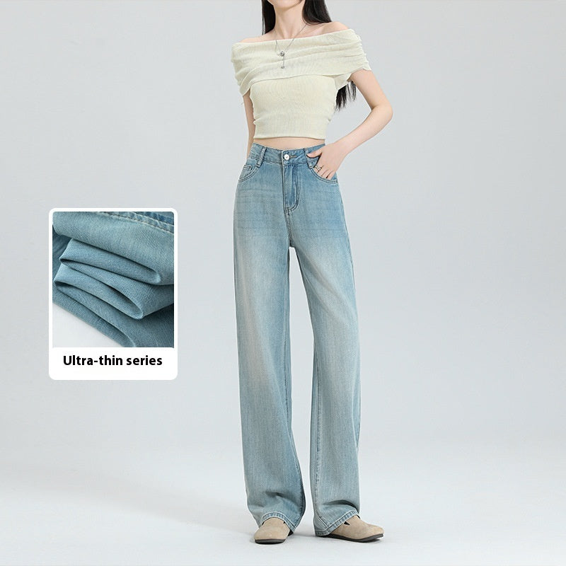 Ultra-thin Modal Tencel Lyocell Wide-leg Jeans