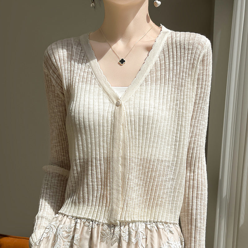 Women's Thin Coat Summer With Suspenders Outerwear Cover-up