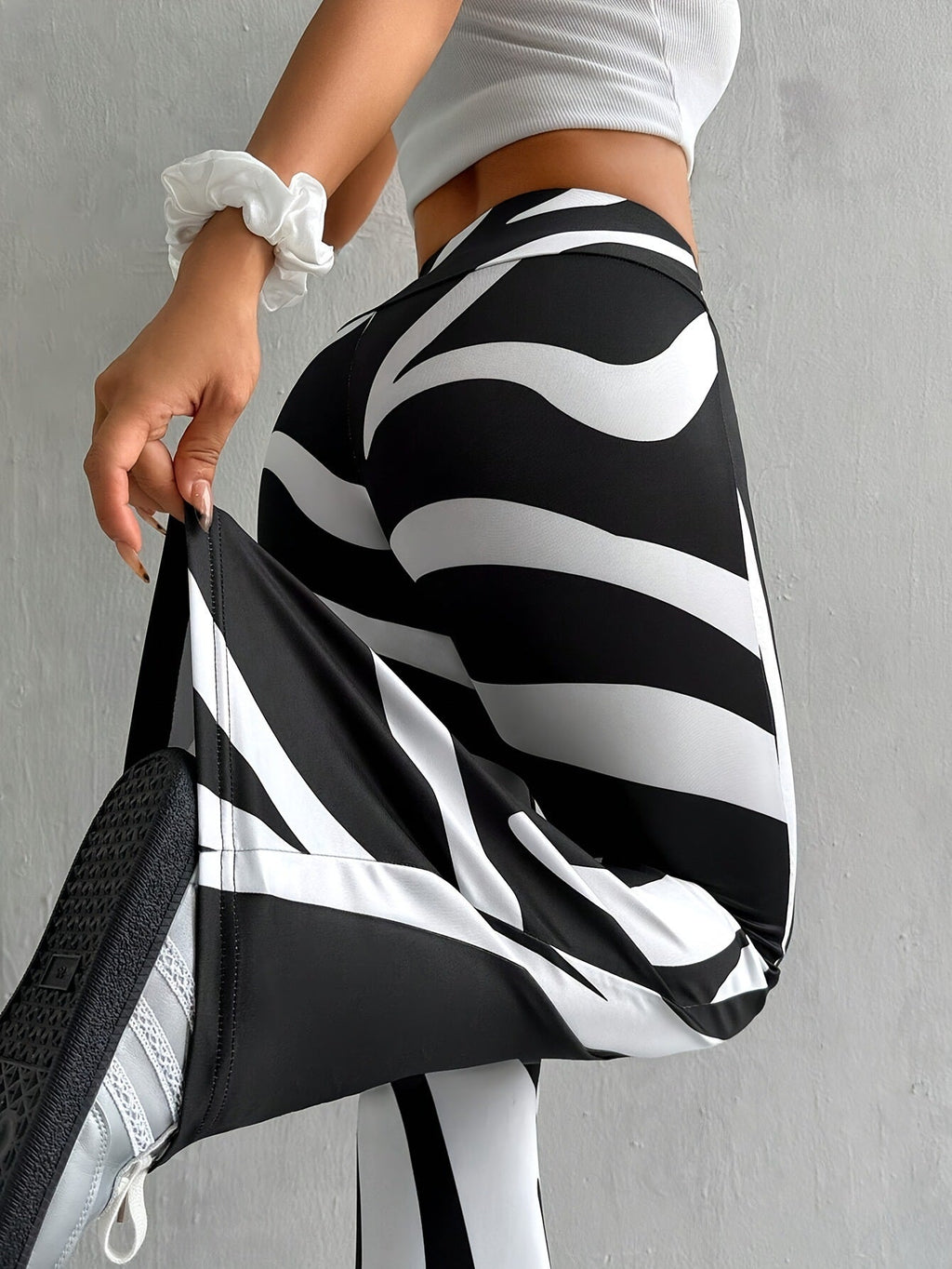 Bell-bottom Pants Fashion Printed High Waist Sheath Casual Pants