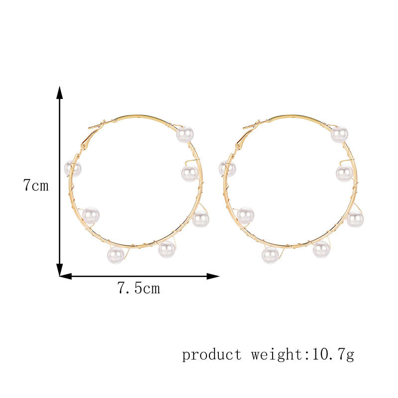 European And American New Sweet And Exaggerated Earrings Female Retro