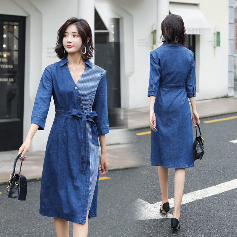Slim denim dress