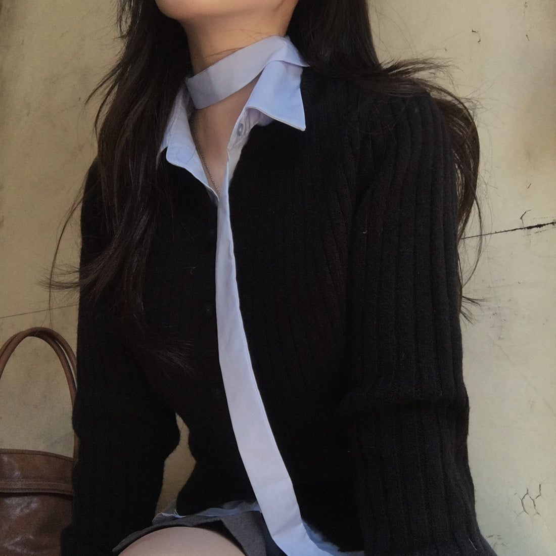 Sweater Coat Women's Slim-fit Long-sleeved Knitted Cardigan