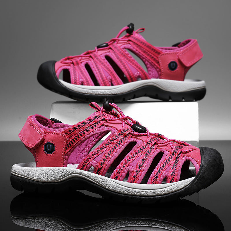 Women's Toe Box Sandals Plus Size Casual Beach Shoes