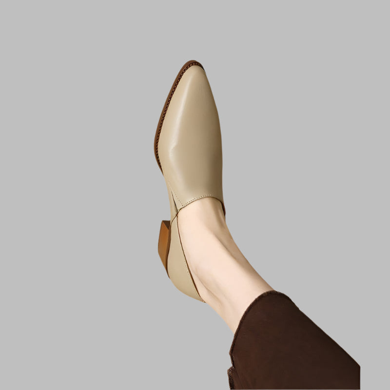 Autumn Women's Small Leather Shoes Comfortable Root Wild Fashion Solid Color