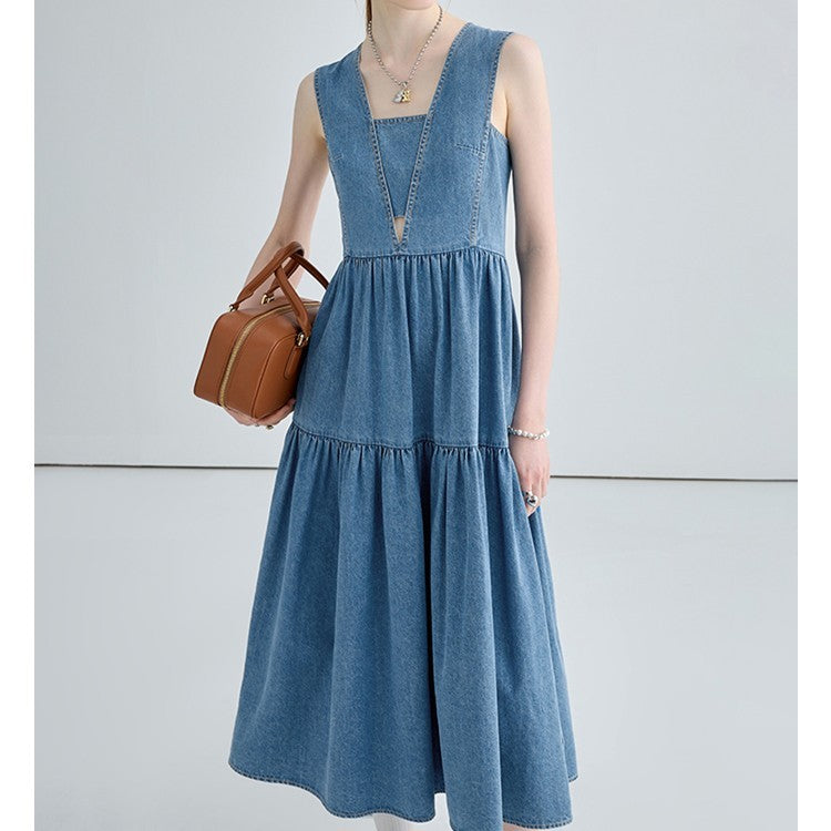 Denim Strap Dress For Women