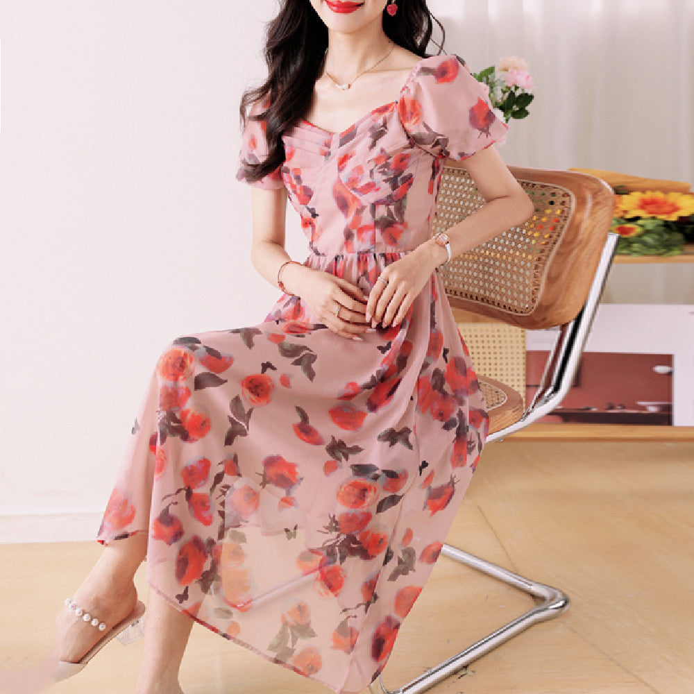 Fashion Beautiful Floral Dress Female
