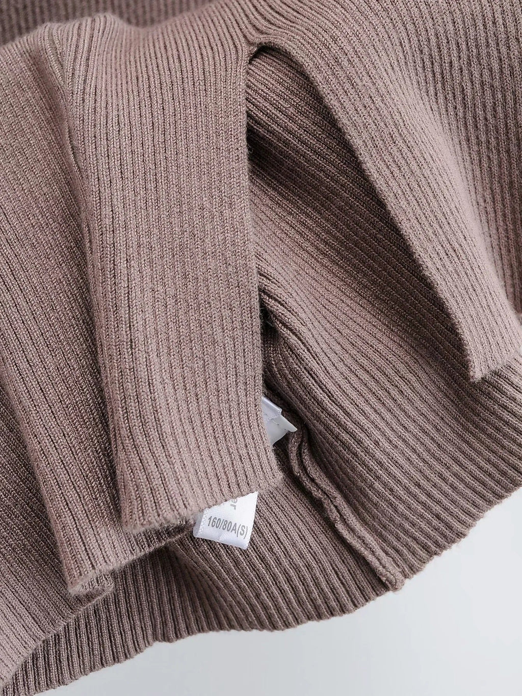 Chest ZipperSide Slit Dress Women's Long Sleeve Hip Skirt