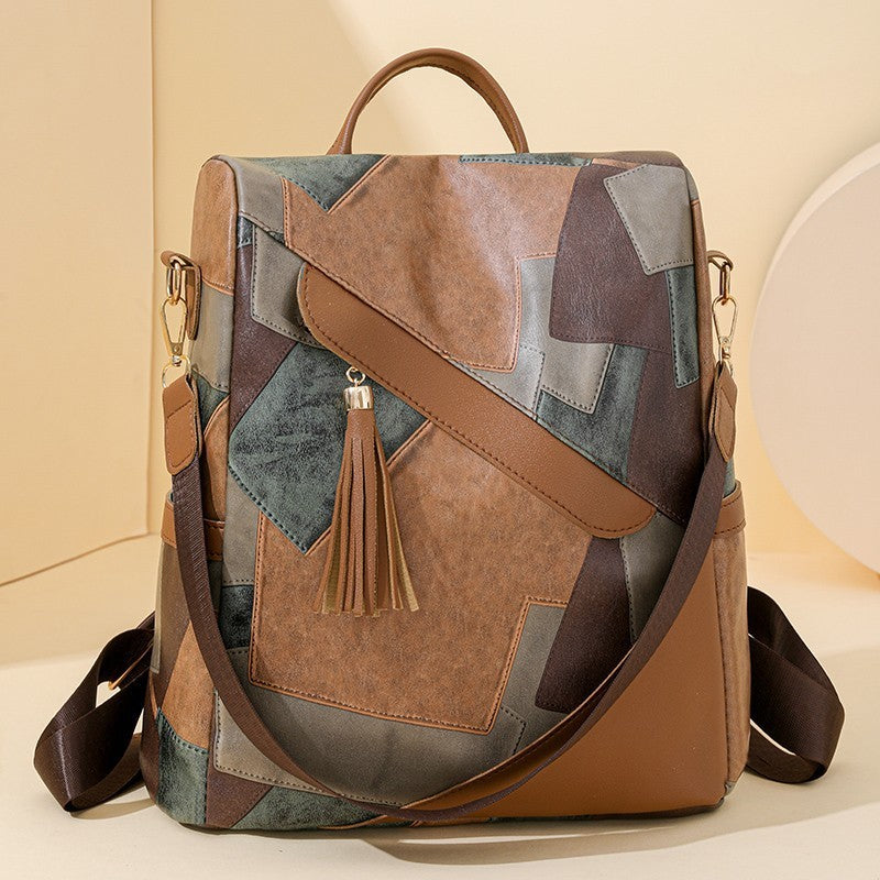 Large Capacity Popular Women's Bags Retro Patchwork Casual Bag
