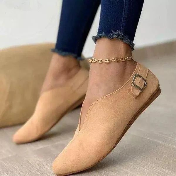 Single Shoes Pointed Toe Low-top Flat Casual Shoes