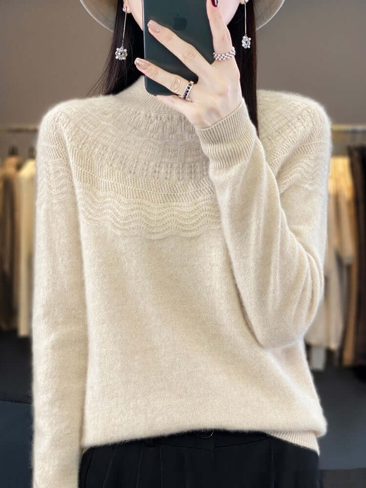 Half Turtleneck Slimming Wool Knitted Bottoming Shirt