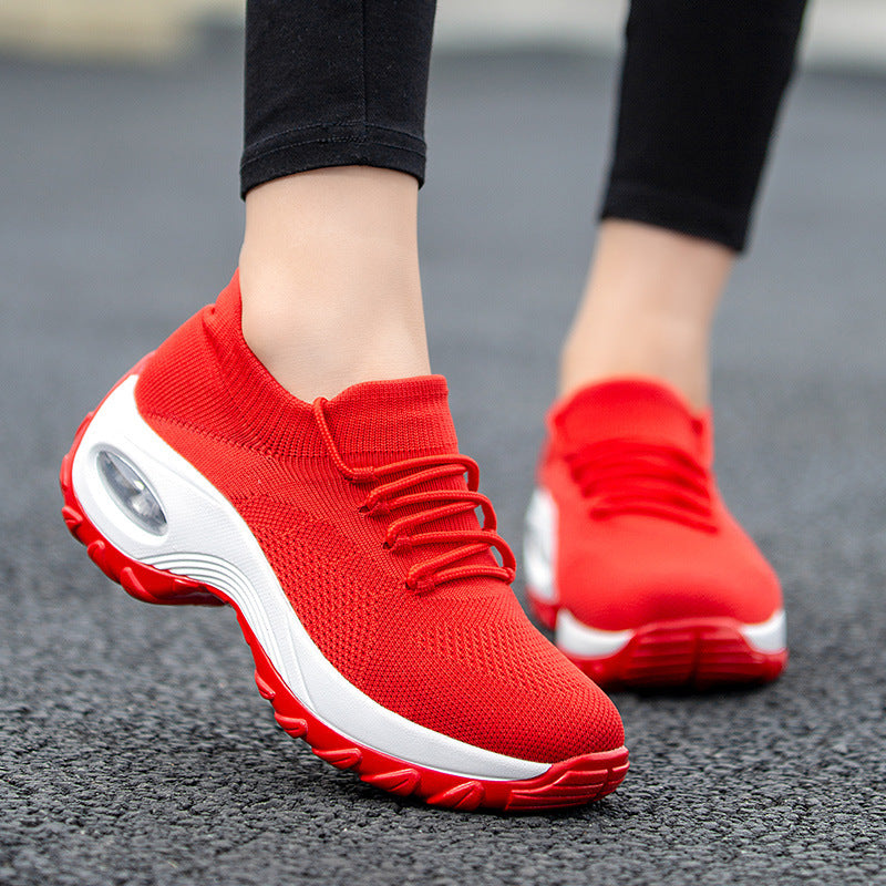 Sports Women Flying Knit Sock Shoes