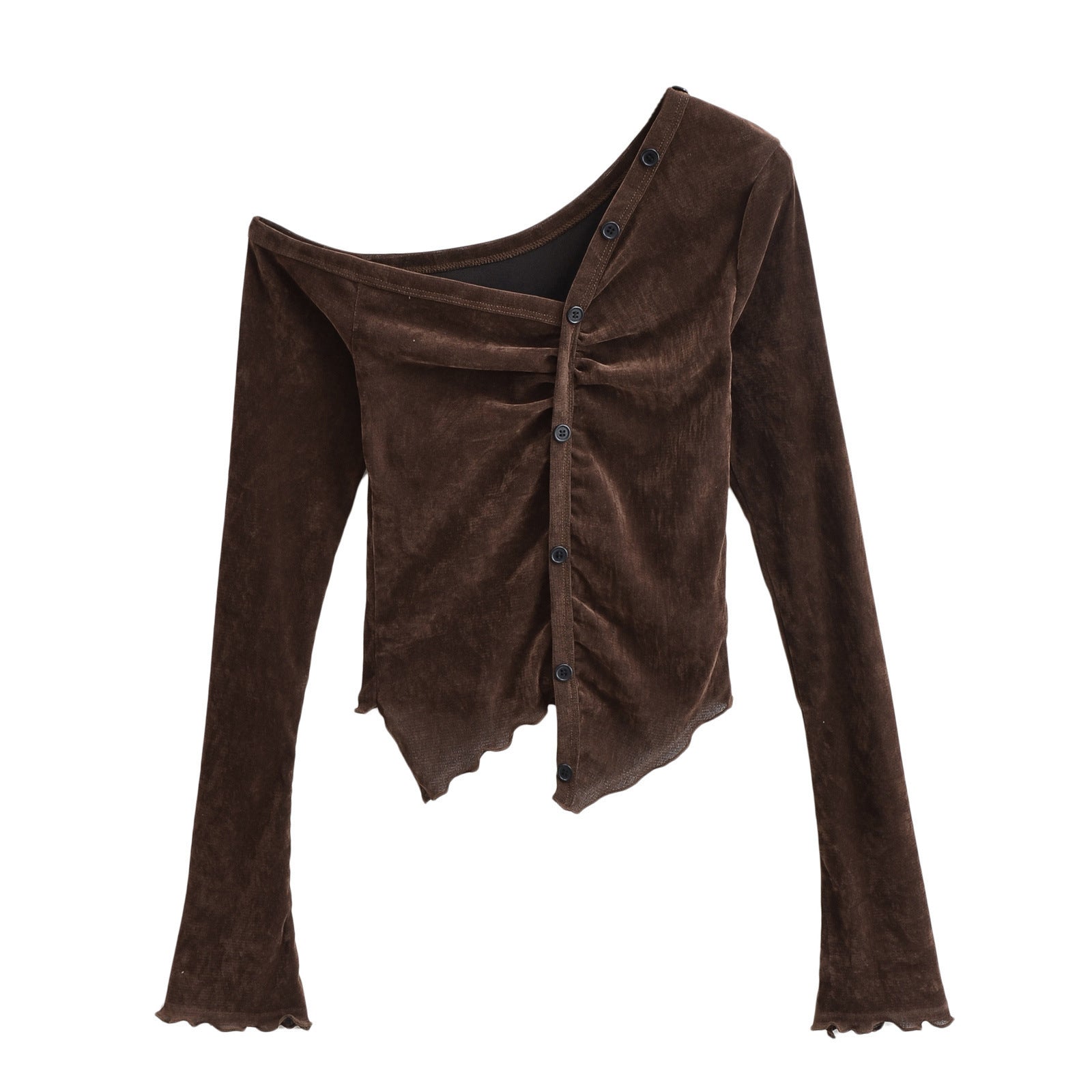 European And American Style Women's Slim Fit Irregular Top