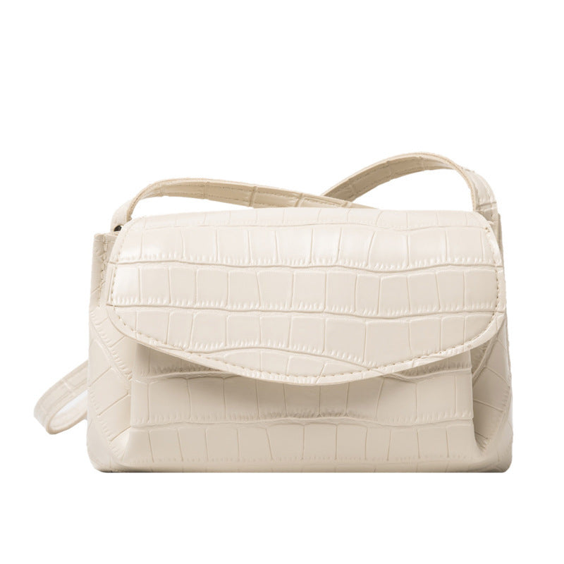 All-match texture single shoulder small square bag