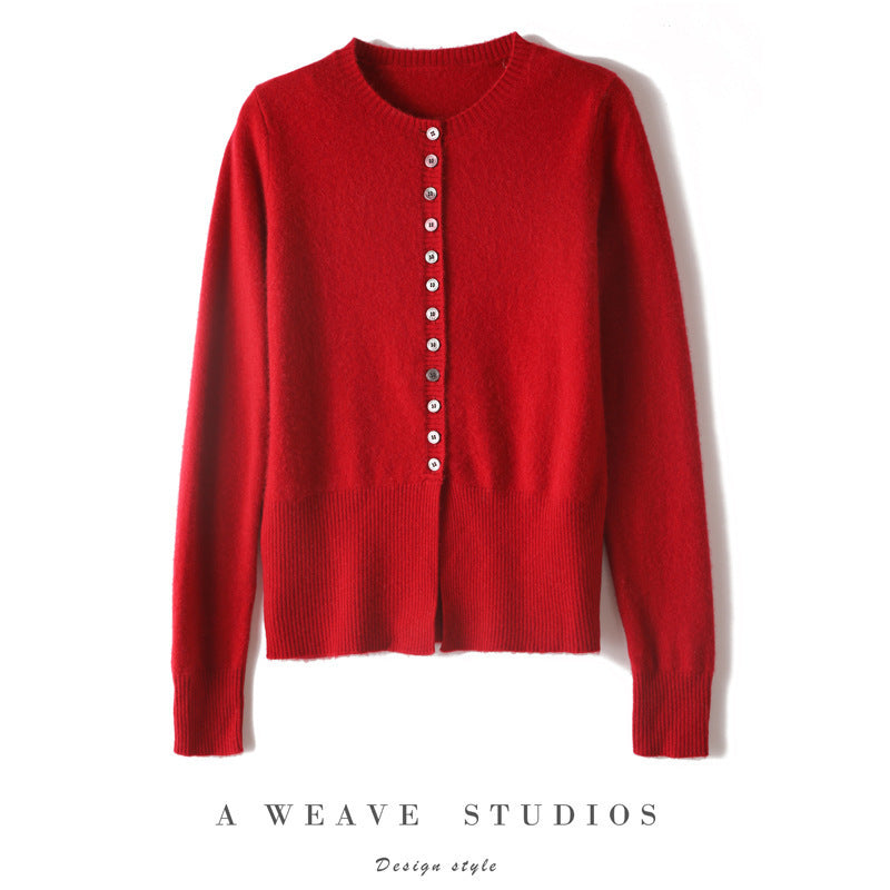 Spring And Autumn Slim Fit Slimming Cashmere Sweater Cardigan