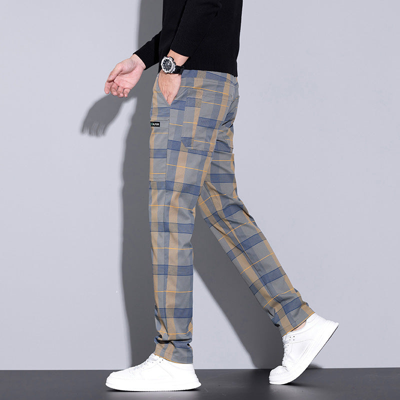 Men's Plaid Casual Pants All-matching